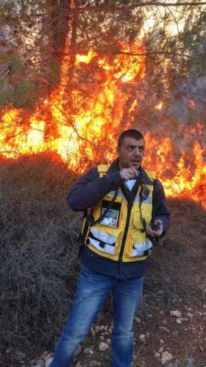 KKL-JNF firefigher, November 2016. Photo: KKL-JNF